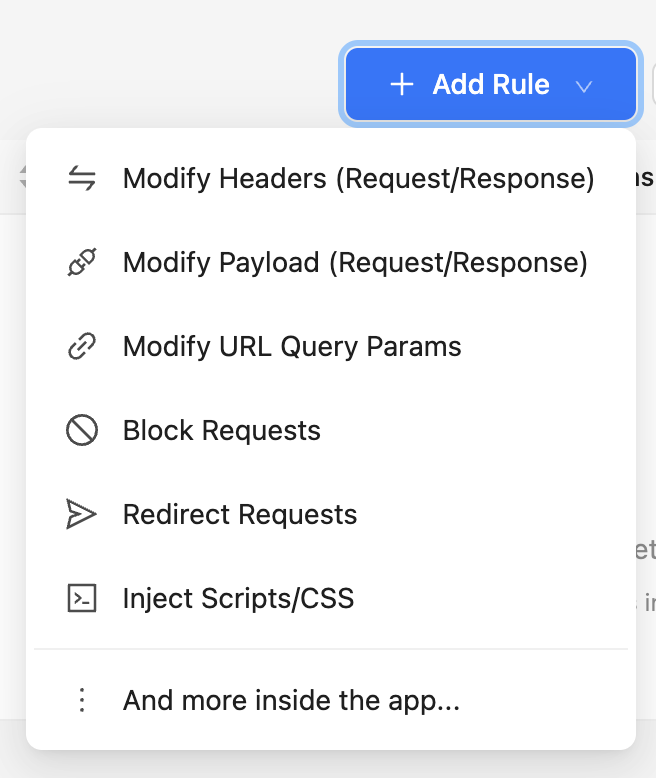 HTTP Modification Rules